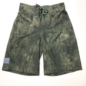 Under Armour Boys Swim Board Shorts Camo Green Swimwear